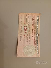 mini assegno 1976 Banca San Paolo Brescia Lire 150