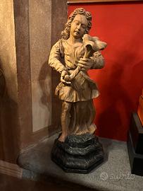Arte sacra angelo scultura legno