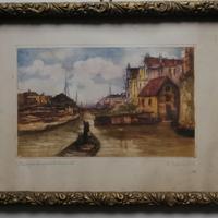 quadro Acquaforte Chioggia, inc. R. Mardini