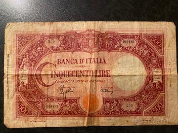 Banconota 500 lire grande - 1943