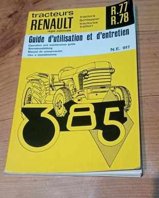 Uso e manutenz. trattori Renault 385 R.77 -R.78