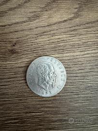 5 Lire 1873 Vittorio Emanuele II Argento