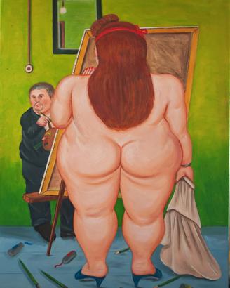 Quadro ad olio su tela 75x55 F.Botero