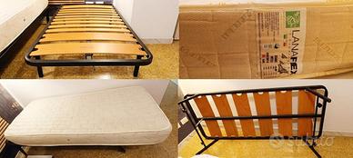 Rete per Letto singolo salvaspazio con materasso