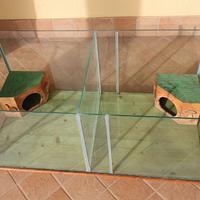 Terrario in vetro per tartarughe o piccoli rettili