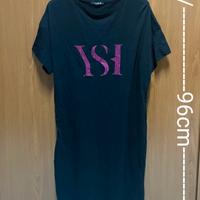 Vestito lungo estivo nero Yoshii in 100% cotone Ma