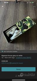 Bapesta Airforce White and Grey