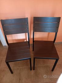 sedie in legno e ferro