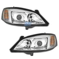 FARI XENON PER OPEL ASTRA G 97-04 FONDO CROMATO