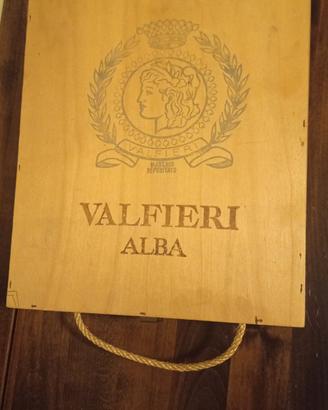 Cassetta vintage pubblicitaria di legno 
