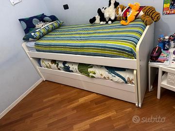 Letto doppio a scomparsa con  materassi memory
