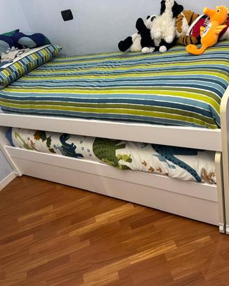 Letto doppio a scomparsa con  materassi memory