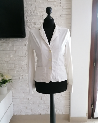 Blazer donna bianco cotone tg. S