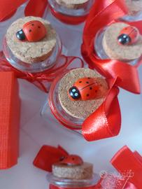 12 bomboniere coccinella vetro nuove