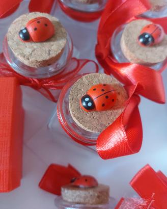 12 bomboniere coccinella vetro nuove