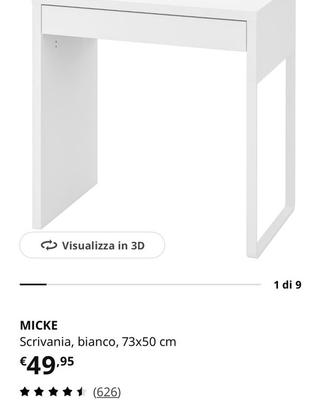 Scrivania bambino ikea mod. MICKE
