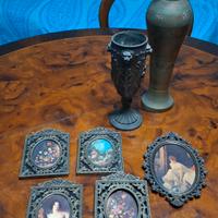 Lotto Cornici in Ottone, Vaso Orientale e Calice