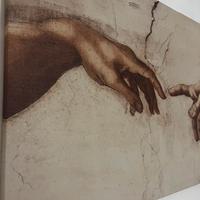 Quadro tela dettaglio de “la creazione di Adamo”