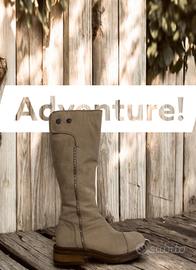 Stivali VIC 36 Nuovi in Vera Pelle Mud 