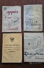 Libretti uso e manutenzione auto d'epoca Lancia 