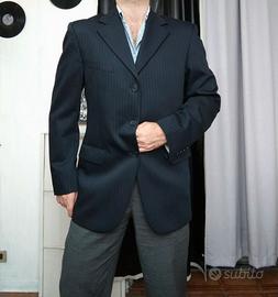 Giacca Blazer Vintage Laura Biagiotti Blu lana