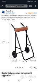 Carrello rimessaggio motore nautico