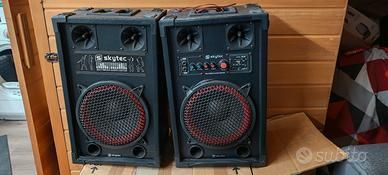 Coppia Casse Amplificate Skytec (600W Max) 