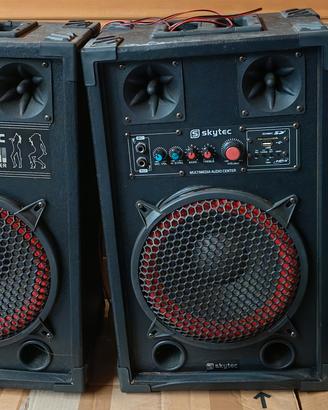 Coppia Casse Amplificate Skytec (600W Max) 