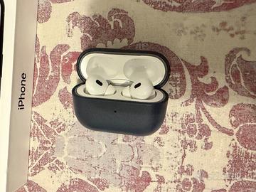 Apple Airpods Pro 2 Full Set + Cover pelle Blu