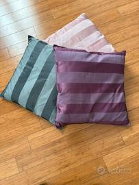 3 eleganti cuscini a righe
