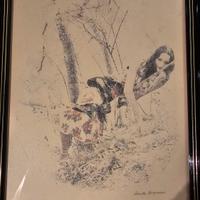 4 opere a carboncino di Bongiovanni Antonella