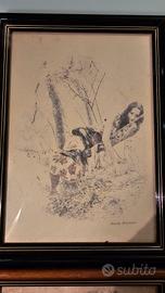 4 opere a carboncino di Bongiovanni Antonella