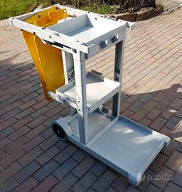 Carrello Pulizie 3 Ripiani, 4 Ruote e Sacco NUOVO