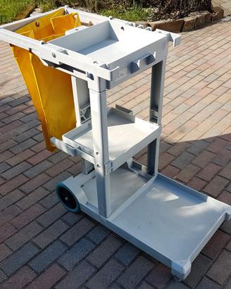 Carrello Pulizie 3 Ripiani, 4 Ruote e Sacco NUOVO