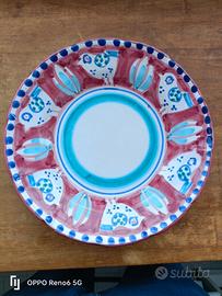 Tre piatti ceramica vietrese Solimene 
