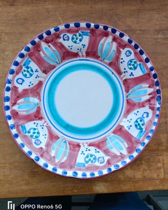 Tre piatti ceramica vietrese Solimene 