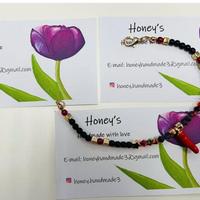 Bracciale fatto a mano pietre e corno