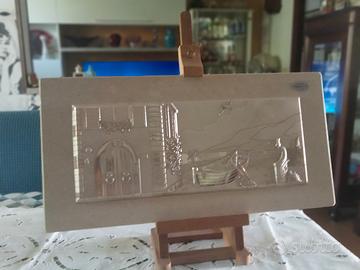 lastra d'argento su base di marmo di Luca Amati