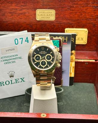 Rolex Daytona 16528 oro 18kt Zenith full set