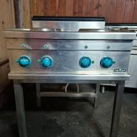Cucina Elettrica 4 Piastre Tonde Inox