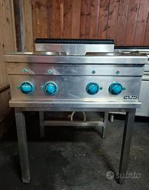 Cucina Elettrica 4 Piastre Tonde Inox