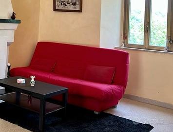 Divano letto rosso