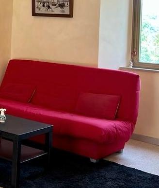 Divano letto rosso