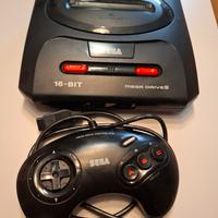 Sega Mega Drive II + Controller Originale (16-Bit)