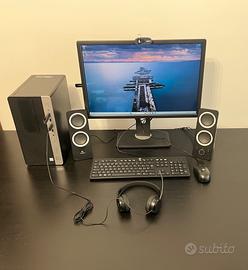 PC completo HP W11 monitor 24” e acc. scuola/casa