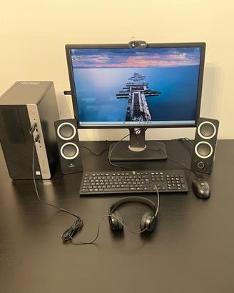 PC completo HP W11 monitor 24” e acc. scuola/casa