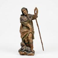 Statua sacra antica in legno - scultura religiosa