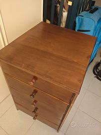 cassettiera legno ARTE POVERA ristrutturata 
