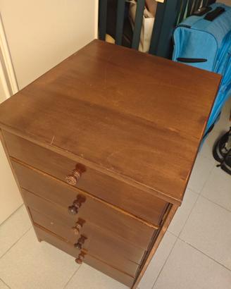 cassettiera legno ARTE POVERA ristrutturata 