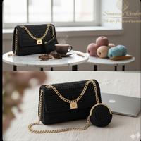 Borsa Cordino e Catena + Mini Wallet - Handmade